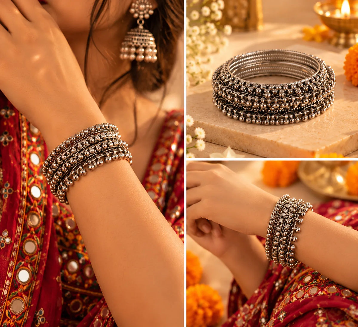 Modern Traditional Ghungri Style Bangles for Womens