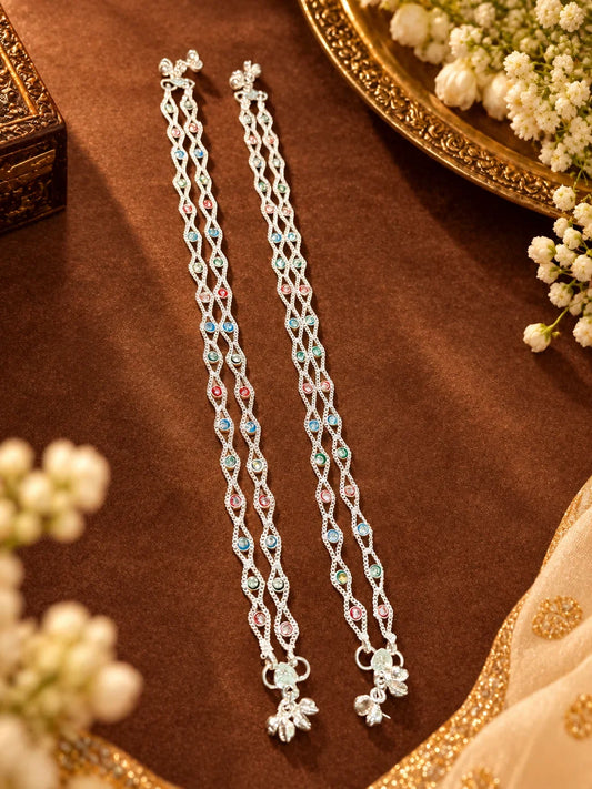 Enchanted Rainbow Elegant Anklets