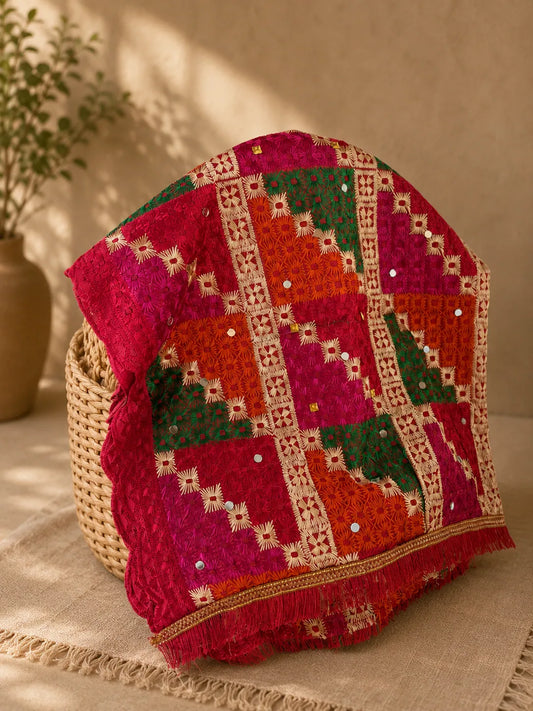 Red-Yellow Ethnic Dupatta
