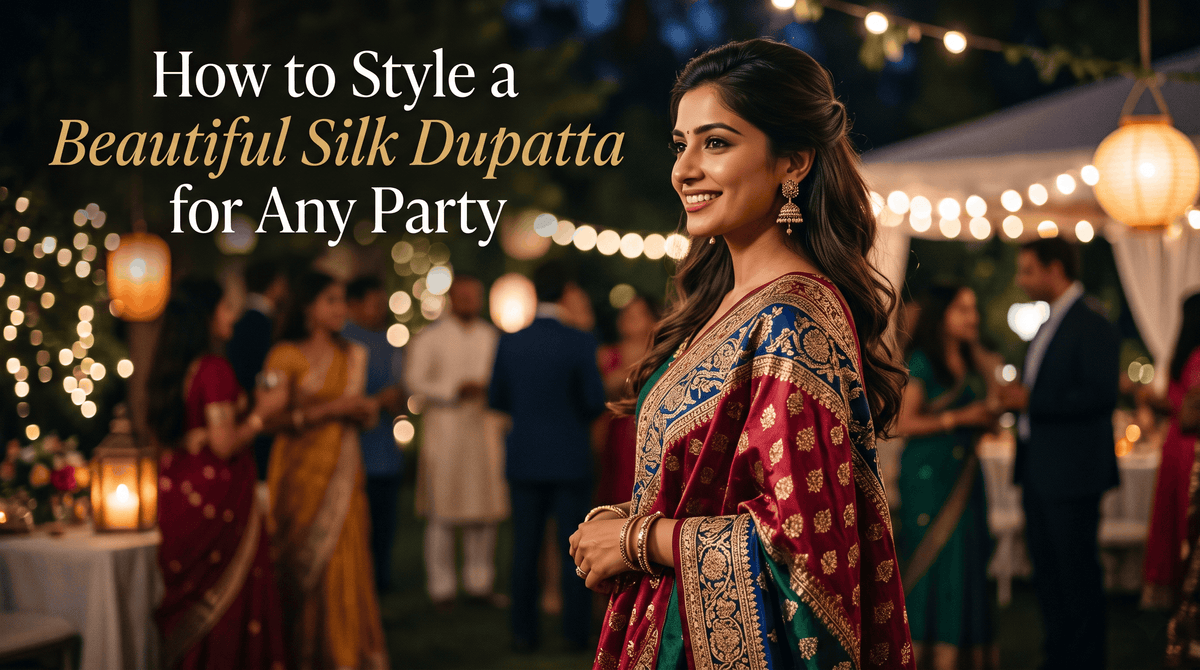 How to Style a Beautiful Silk Dupatta for Any Party