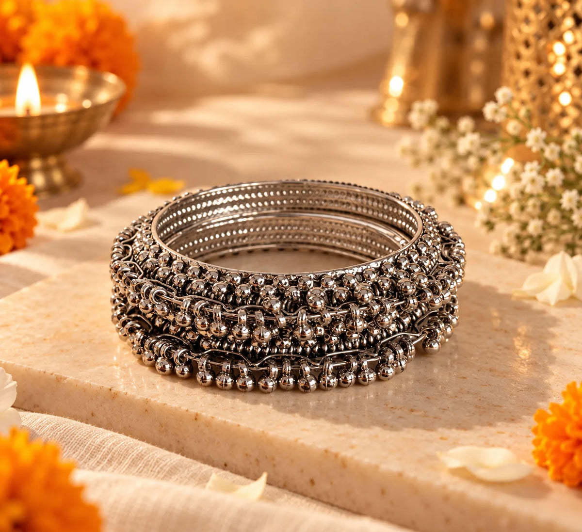 Modern Traditional Ghungri Style Bangles for Women
