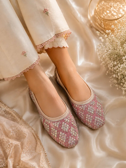 Blush Pink Crystal Jutti