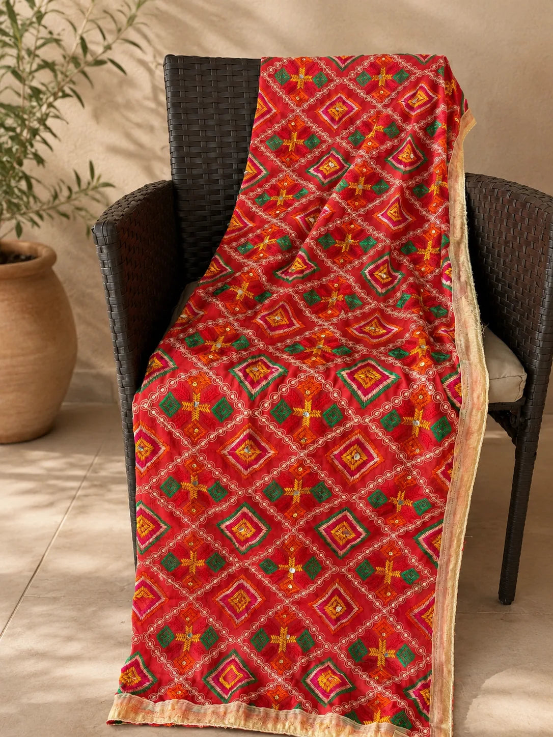 shop Handcrafted Punjabi Phulkari Dupatta