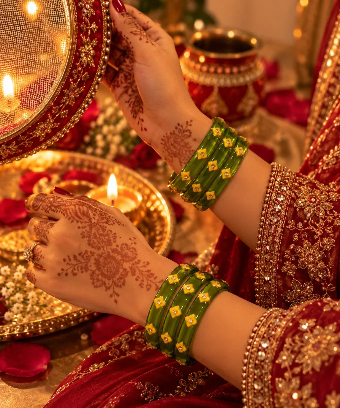 Hariyali Green Glass Bangles