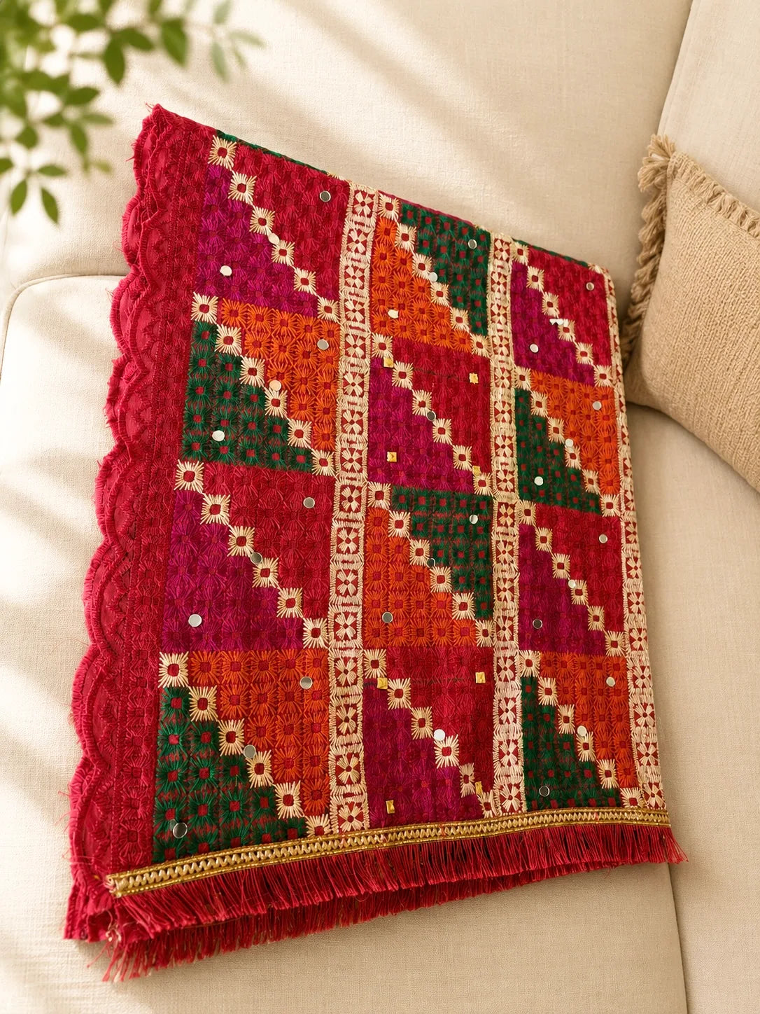 Buy Heritage Inspired Red Dupatta & Pure Chunni