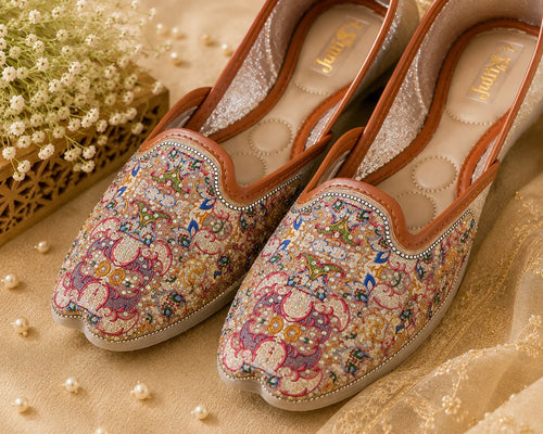 Multicolor Paisley Embroidered Jutti