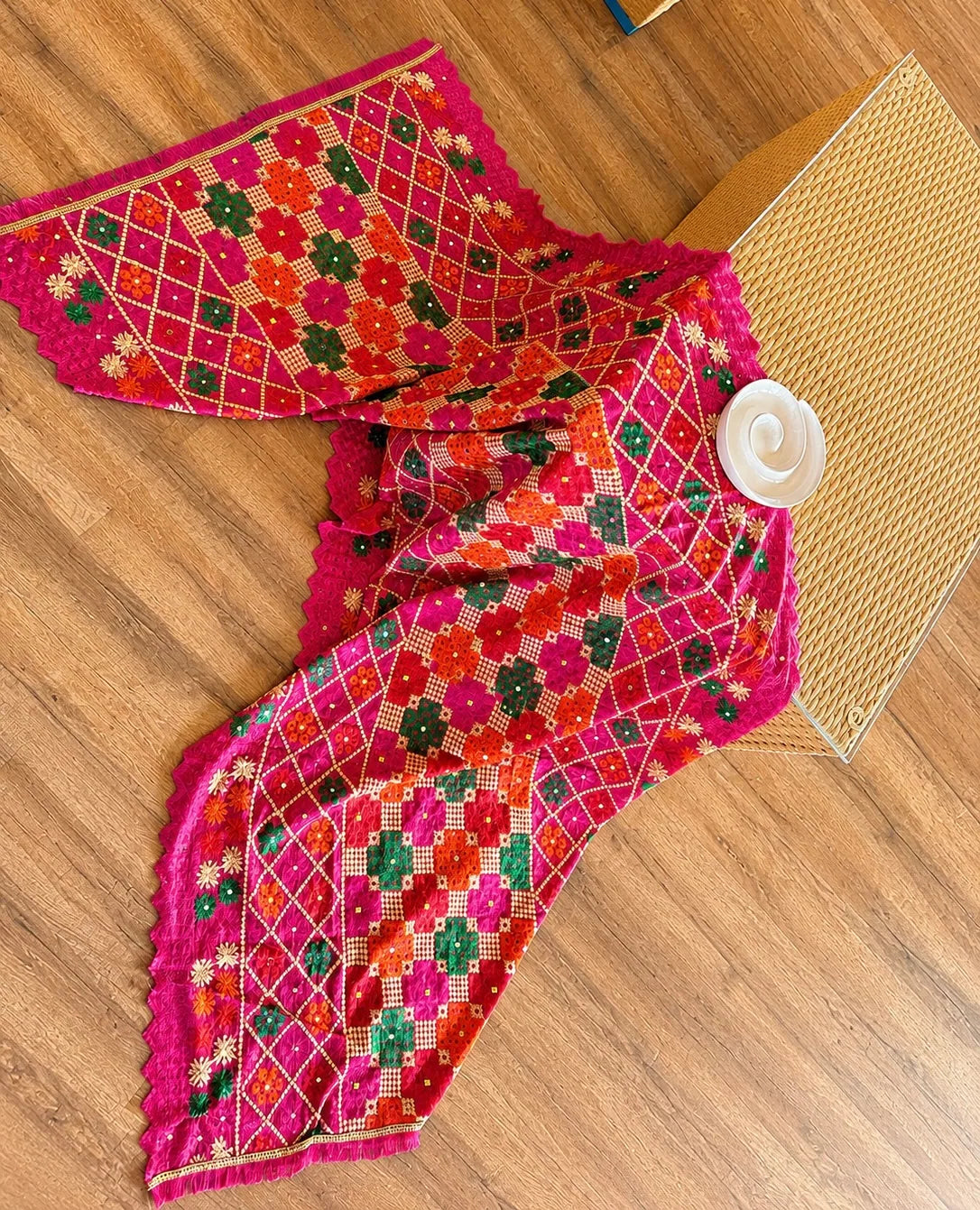 Red Premium Artisan Crafted Dupatta & Fancy Chunni | Chits!!