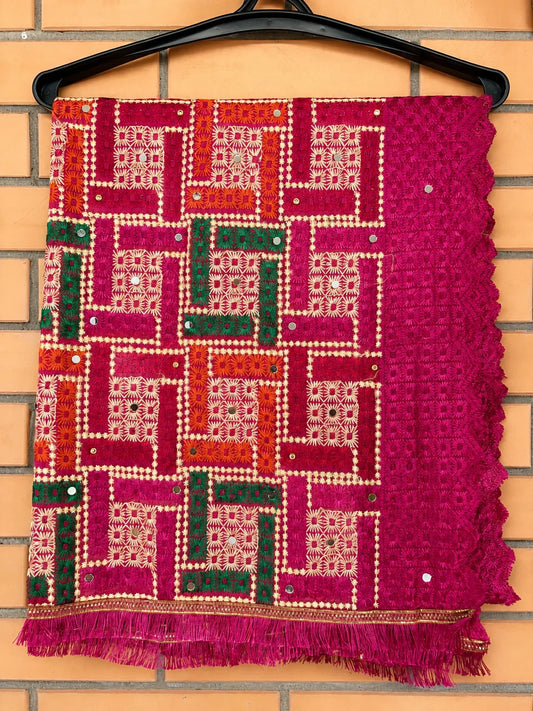 Cultural Phulkari Dupatta & Pink Chunni
