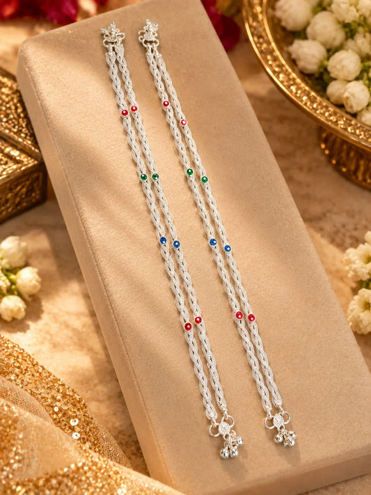 Rangrez Silver Payal