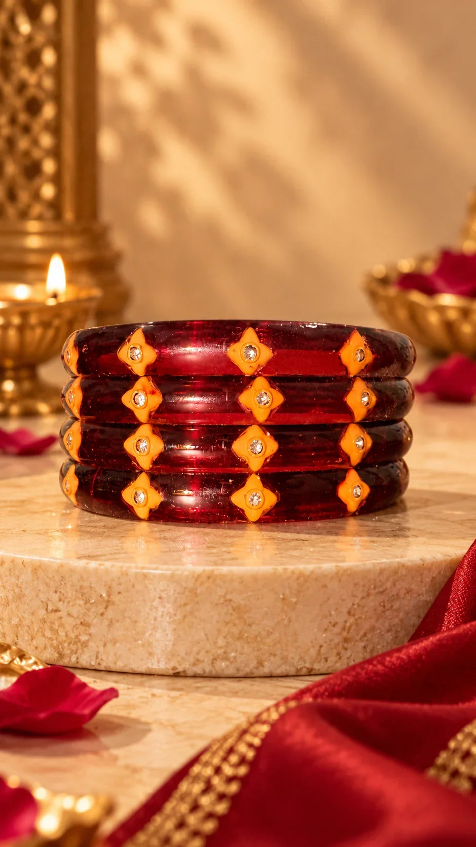 Red Meenakari Bangles