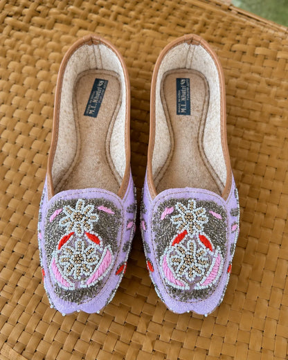 The Chits Lavender Hand-Beaded Designer Jutti for Women